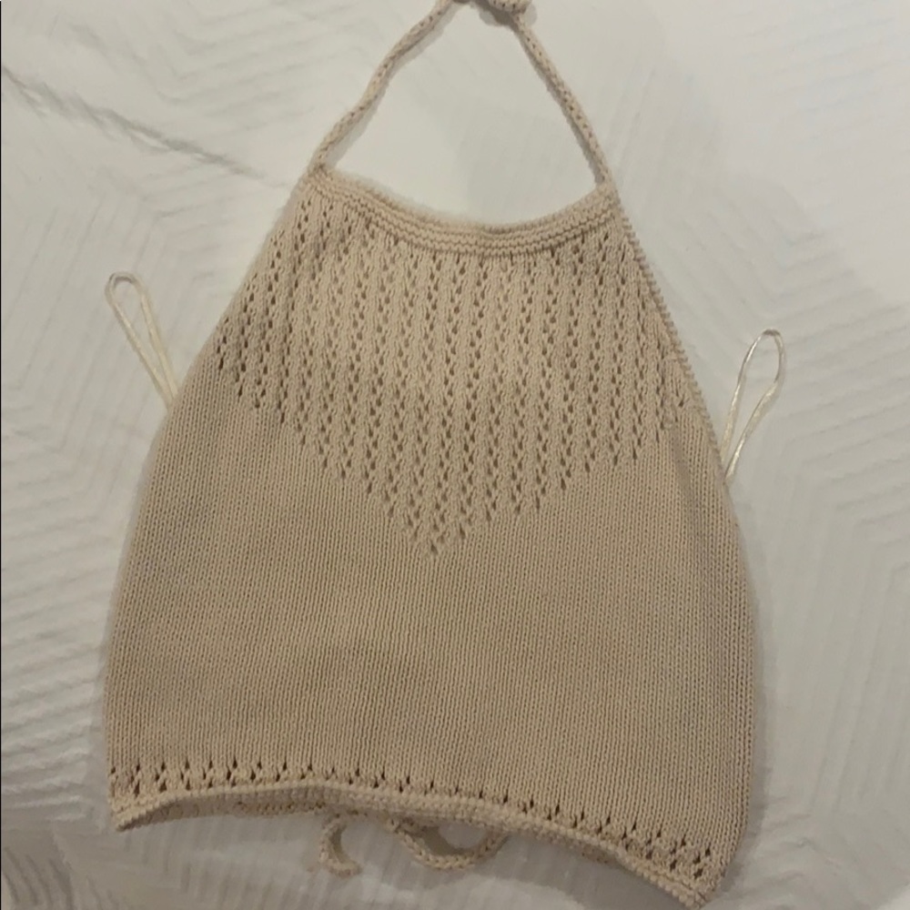 Open back crop top